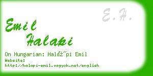 emil halapi business card